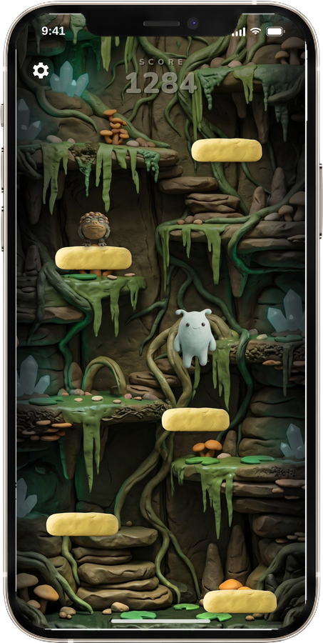 A CLAYBY climb in progress in the swamp on iPhone