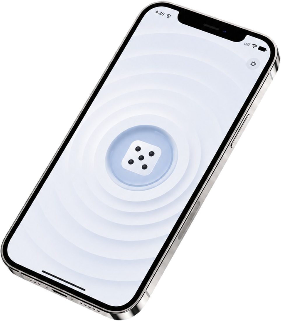 The Dicely app on iPhone