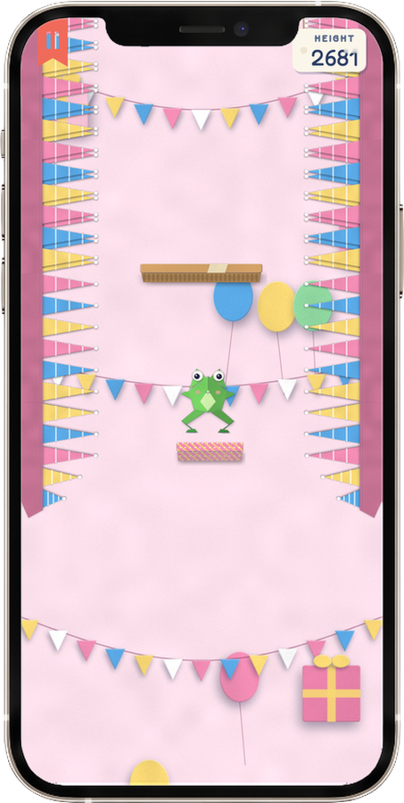 A Paper Sky climb through the Wrapping-Paper Festival on a phone