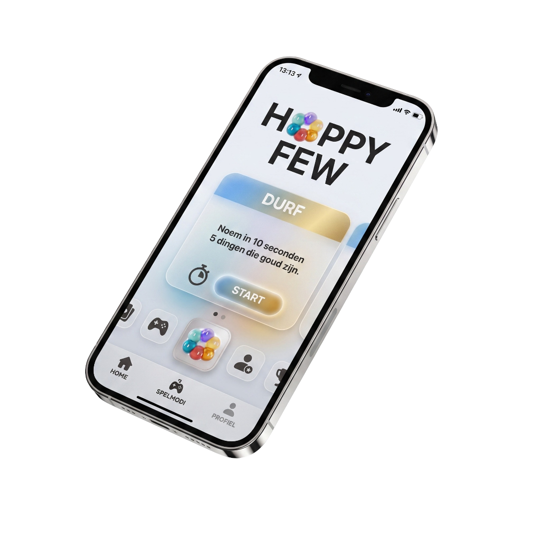 iPhone running the Happy Few app